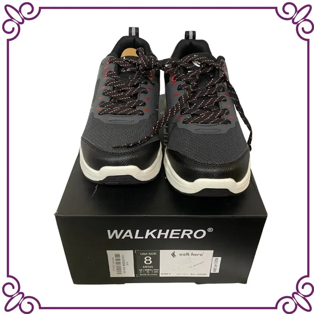 Walk Hero Arch Support Wide Tow Box Shoes Men's Sz 8 NEW